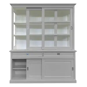 Stiles Display Cabinet Light Grey