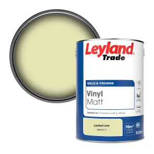 Leyland Trade Vinyl Matt Walls & Ceilings Emulsion Paint Limited Lime (PPG1217-2) 5L