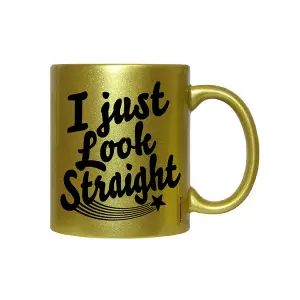 Grindstore I Just Look Straight Mug Gold (One Size)