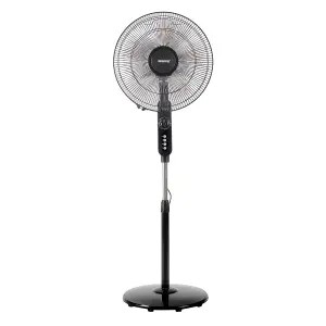 Geepas 16" Pedestal Fan 5 Blades Heavy Duty Oscillating Adjustable Height 1 Hour Timer