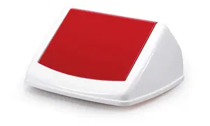 Durable DURABIN Square 40L Flip Swing Lid - Strong Recycling Bin Lid - Red