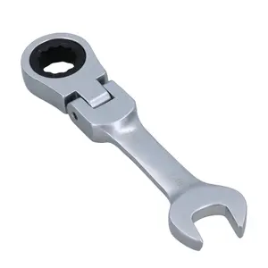 7/16" AF SAE Imperial Flexible Stubby Flexi Head Ratchet Spanner Combi Wrench