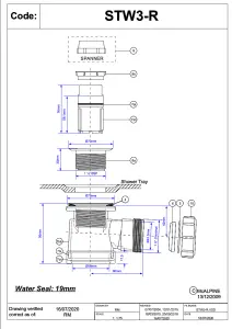 McAlpine STW3-R 19mm Water Seal Shower Trap with Universal Outlet