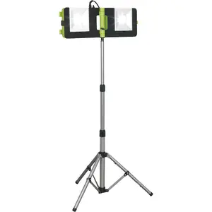 Folding Case Floodlight & Tripod Stand - 60W COB LED - IP44 Rated - 4800 Lumens