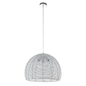 Luminosa Modern Hanging Pendant Fixed Chrome 3 Light , E27