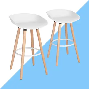 Tata 68cm Bar Stool (Set of 2) White