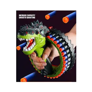 Dinosaur Target Blasting Toy With 40 Soft EVA Darts Automatic or Manual Shooting Modes