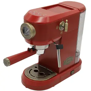 Empire Espresso Coffee Machine & Toaster Bundle (Bordeaux Red)