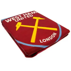 West Ham United FC Duvet Cover Set Maroon (Single)