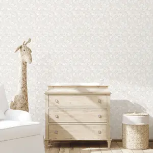 Galerie Tiny Tots 2 Greige Koala Leaf Smooth Wallpaper