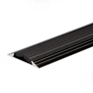 Anodised aluminium anti non slip door floor bar edge trim threshold profile 930mm x 50mm a10 black