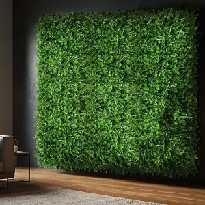 Artificial Grass Plant Wall Panel, Artificial Leaves Hedge Greenery Wall Panel for Indoor Outdoor