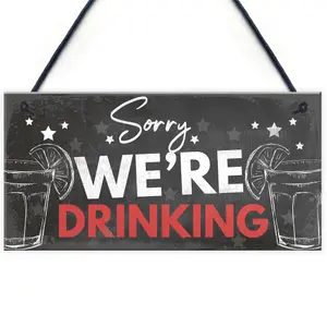 Red Ocean Novelty Bar Sign For Garden Funny Home Bar Sign Man Cave Sign Gin Gifts