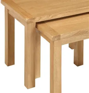 Dunelm Sherbourne Nest Of Tables, Oak, Farmhouse, Light Wood, Natural