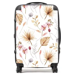 Watercolour Orchids Suitcase - Medium