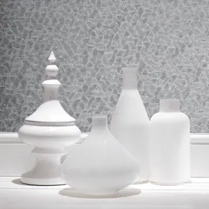 Boutique Minori Silver effect Embossed Wallpaper Sample