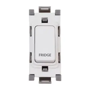 Deta G3557 Grid Switch 20 Amp Double Pole marked Fridge (White)