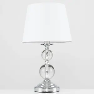 Feist 44.5Cm Clear Table Lamp White / LED Bulb