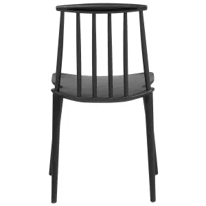 Set of 2 Dining Chairs VENTNOR Black