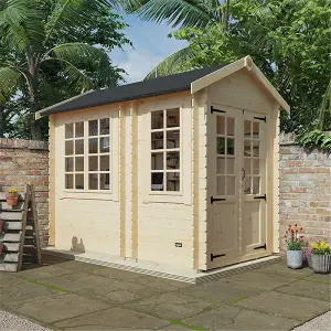 10ft x 6ft (2900mm x 1750mm) Horsforth "The Burlington" 19mm Log Cabin with 3 Windows