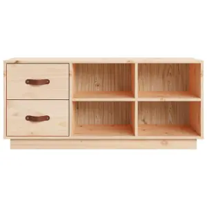 Berkfield Shoe Bench 100x34x45 cm Solid Wood Pine