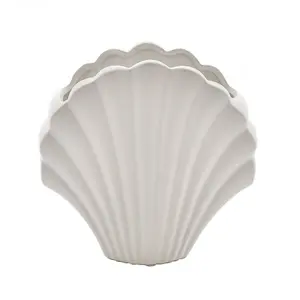 Hestia Matt White Shell Style Vase