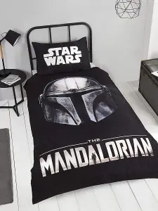 Star Wars Mandalorian Single Duvet Cover and Pillowcase Set