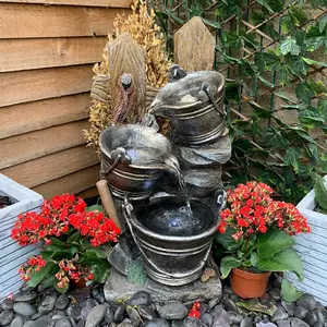 Metal Pouring Jugs Traditional Solar Water Feature