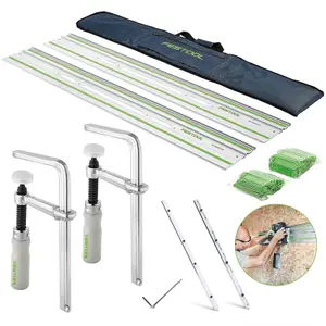 Festool FS 1400/2-KP-Set 2 x 1400mm Guide Rails + FSV/2 + FSZ 120 Clamps + Bag