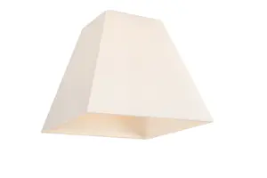 GoodHome Qarnay Cream Fabric dyed Light shade (D)20cm