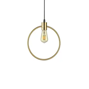 Luminosa Abc 1 Light Ceiling Pendant Antique Brass, E27