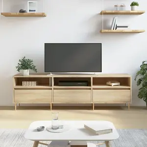 Berkfield TV Cabinet Sonoma Oak 150x30x44.5 cm Engineered Wood