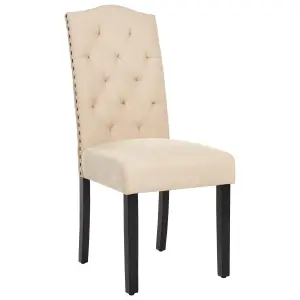 Beliani Traditional Dining Chair SHIRLEY Beige