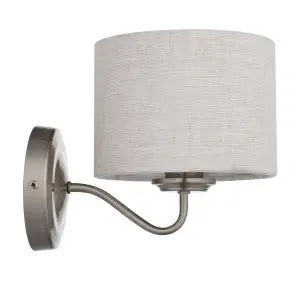 Harbour Studio Ayrshire Natural Linen effect LED Wall light