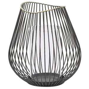 Beliani Modern Lantern THURSTON Metal Black