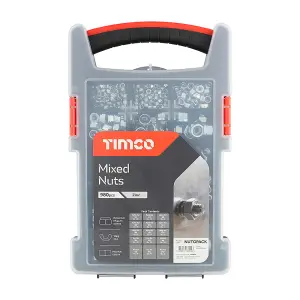 Timco - Mixed Nuts Grab Pack - Zinc (Size 980pcs - 980 Pieces)