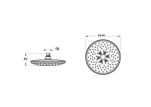 VitrA Bliss Chrome Round Showerhead