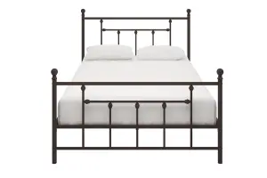 Manila Metal Bed Bronze Look, Double