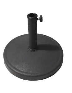 Plain Black Resin Parasol Base 14kg