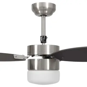 Burrell 76cm Ceiling Fan with LED Lights Black