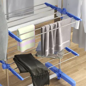 Stainless Steel Standard Drying Rack Silver/Blue