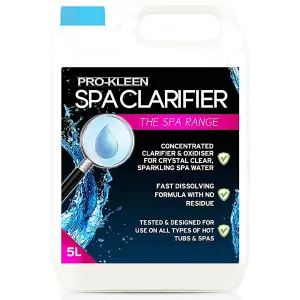 Pro-Kleen Spa Clarifier for Pools and Hot Tubs- Achieve Brilliant, Sparkling Water-Improves Filter Performance & Efficiency 5L