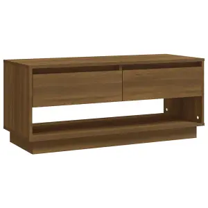 Berkfield TV Cabinet Brown Oak 102x41x44 cm Engineered Wood