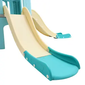 Toddler Play set Kids Slide with Climber and Soccer Hoop Outdoor Indoor Slide Playset for Toddlers Age 3-6