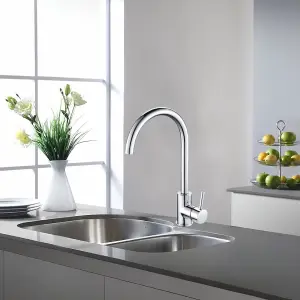 Keenware KKT-541 Knightsbridge Contemporary Monobloc Kitchen Mixer Tap: Chrome