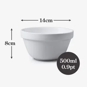 WM Bartleet & Sons Porcelain Pudding Basin Bowl, 14cm