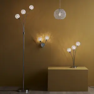 GoodHome Phaidros Chrome effect Floor light