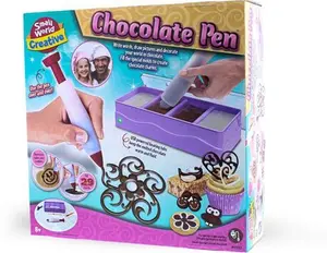 Small World Toys Chocolate Decorating Pen With 4 USB Powered Heating Tubs - Cake Decorating Kit And Baking Accessories With 29 Moulds For Kids Arts