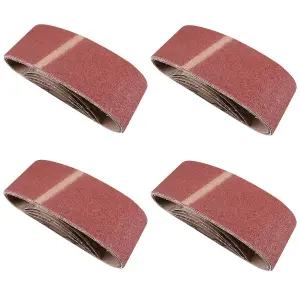 Belt Power Finger File Sander Abrasive Sanding Belts 410mm x 65mm 80 Grit 20 PK