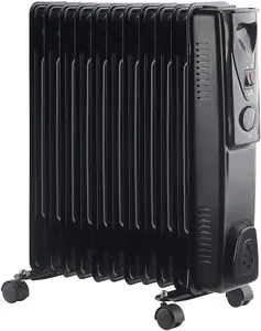 TheBigShip 11 Fin 2.5kW Oil Filled Radiator, Black